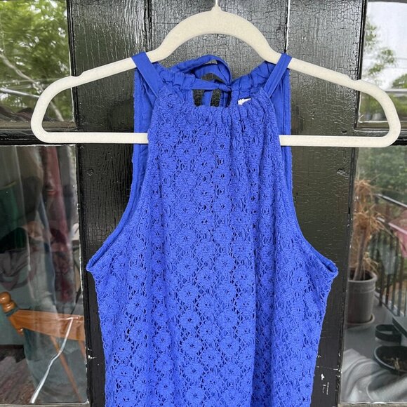 NWT A New Day - Gorgeous Blue Color! Crochet Halter Dress - Size Small - Picture 5 of 8